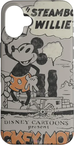 Vista 23 de Funda para iPhone 16 Disney 100 Mickey Mouse Steamboat Willie Sound Cartoon D100