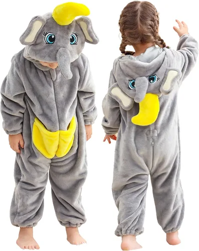 Vista 16 de Disfraz infantil de Halloween para cosplay, traje de animal con capucha para niños Mono