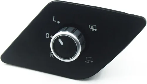 Vista 3 de Espejo lateral eléctrico cromado ajuste interruptor de control perilla calor plegable apto para VW Jetta Mk6 2011 2012 2013 2014 2015 2016 2017
