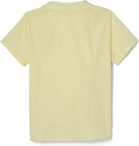 Vista 2 de Las niñas Cuello Peter Pan de manga corta blusa (Amarillo)
