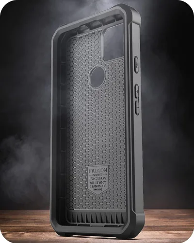 Vista 8 de Encased Falcon Armor - Funda diseñada para Pixel 5a 5G con clip para cinturón, funda protectora de cuerpo completo con funda (Google Pixel 5a)