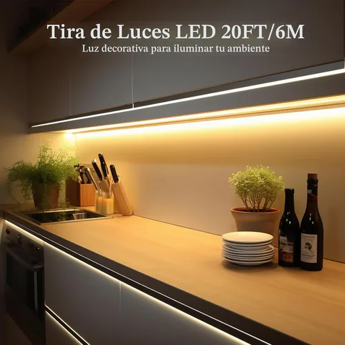 Vista 2 de JOYLIT 12V COB LED Tira de luces 6M 2700K IP65 impermeable CRI 90 sin punto