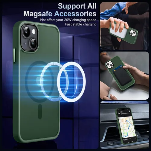 Vista 637 de MOCCA - Funda magnética resistente para iPhone XR de 6.1 pulgadas, compatible con MagSafe, funda con protección contra caídas de grado militar