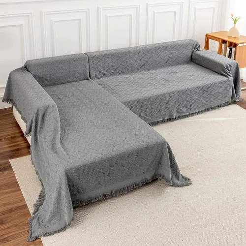 Vista 8 de Deep Dream Fundas para sofá modular, 2 piezas, fundas de sofá seccional, fundas de sofá en forma de L, funda de sofá para sofá seccional