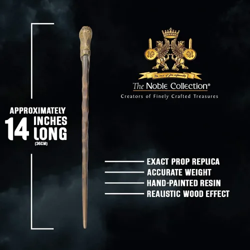 Vista 4 de The Noble Collection - Varita de personaje de Ron Weasley - Varita del mundo mágico de 14 pulgadas (14.2 in) con etiqueta de nombre - Juego
