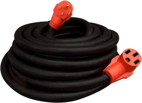 Vista 9 de Valterra Mighty Cord RV - Cable de extensión de 30 amperios, cable de extensión de alimentación de 50 pies, color rojo