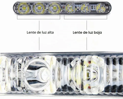 Vista 3 de Juego de 2 piezas de luces LED de alta potencia para conducción diurna, faros antiniebla LED para coche, ajuste universal