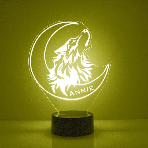 Vista 11 de Lámpara de luz nocturna con letrero LED de león personalizado con control remoto, pantalla iluminada con nombre o imagen personalizada