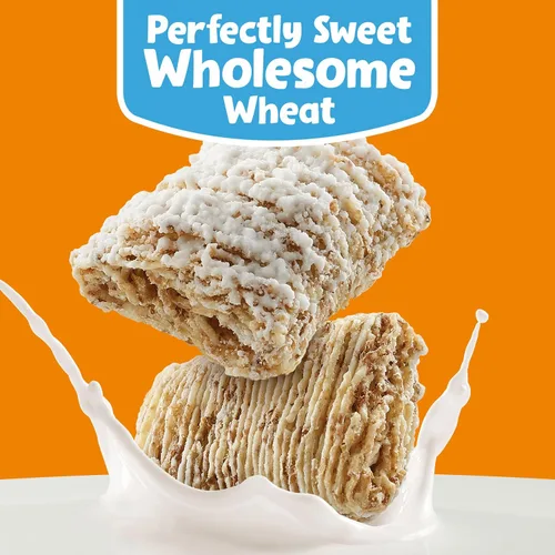 Vista 4 de Kellogg's Frosted Mini-Wheats Tazones de Cereal para el Desayuno, Cereal Alto en Fibra, Bocadillos para Niños, Original, Caja de 30oz (12 Tazones)