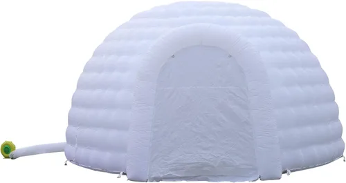 Vista 6 de Tienda de campaña inflable de 16.5 pies de diámetro con soplador de aire, tienda de campaña de cúpula para exteriores, club nocturno, fiesta, tienda