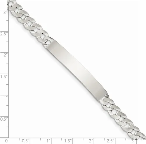 Vista 3 de Black Bow Jewelry - Pulsera de plata de ley para hombre (0.276in)