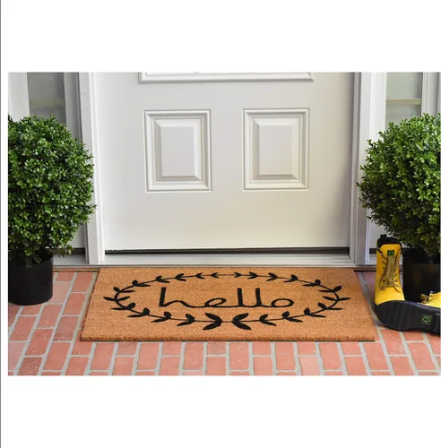 Vista 2 de Calloway Mills 121812034 Calico Hello Felpudo 20" x 34