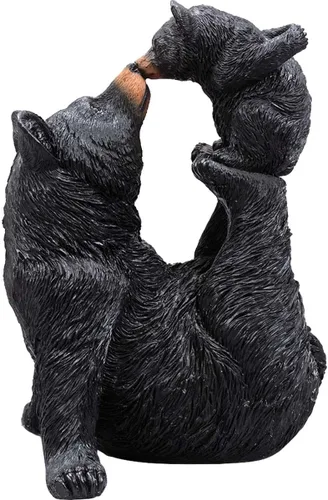 Vista 6 de BLACK FOREST DECOR Playful Mama Bear & Cub Escultura, resina, 7 1/4 pulgadas de ancho x 6 pulgadas de profundidad x 10 1/4 pulgadas de alto