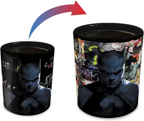 Vista 10 de Morphing Mugs DC Comics – Batman – Capa – Una taza sensible al calor de 16 onzas – Imagen completa revelada cuando se añade líquido caliente