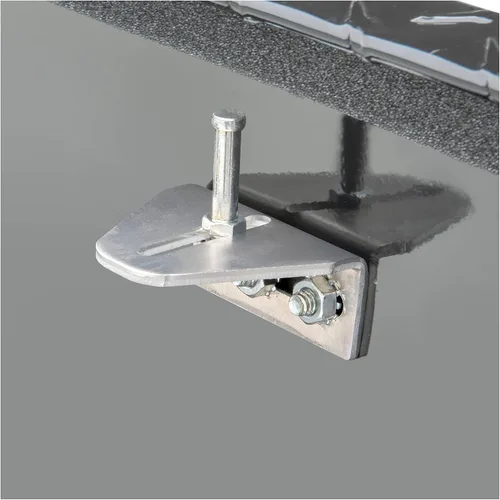 Vista 4 de UWS TBS-63-A-LP-BLK Caja de herramientas negra de aluminio con tapa biselada y aislante.