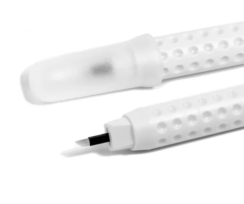Vista 6 de MADLUVV #12 Microblading & PMU - Bolígrafos profesionales para cejas – Cuchillas desechables estériles de 0.787 in para tinta de pigmento, trazos