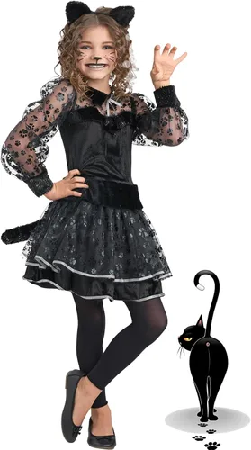 Vista 3 de Cats Girls Dress Costume for Halloween Cosplay, Child