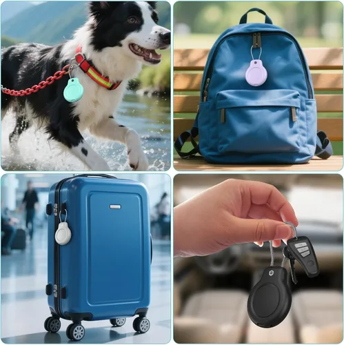 Vista 5 de SPGUARD Compatible con Apple AirTag impermeable oculto, paquete de 8 soportes seguros con cable de alambre, funda protectora ultra duradera