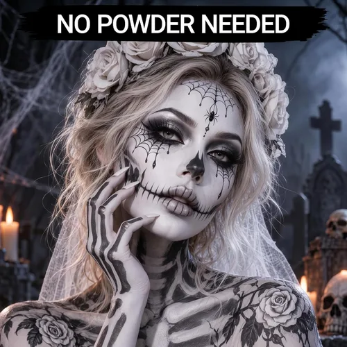 Vista 5 de White Cream Face Body Paint, 2.37oz Large Tube Clown White Makeup Blanco