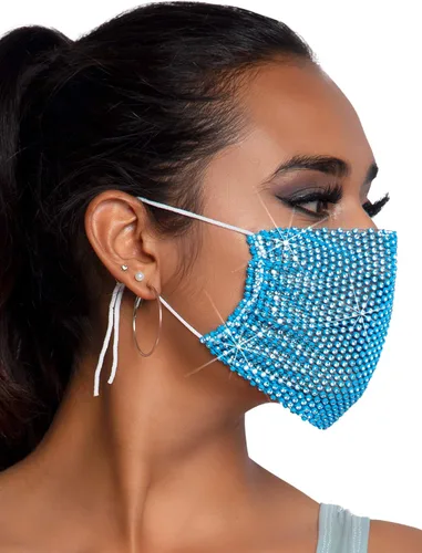Vista 4 de Leg Avenue Women's Harlow Rhinestone Fashionable Mask