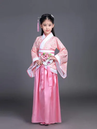 Vista 2 de Vestido de Hanfu tradicional chino antiguo para niña, vestido de fiesta de Navidad