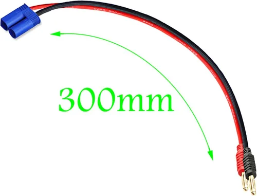 Vista 3 de EC3 - Enchufe de conector EC3, conector macho EC3 a conector banana de 0.157 in, adaptador de cargador de batería con cable de 12 AWG de 11.8 in