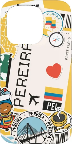 Vista 14 de Flight Boarding Pass Tag Label to Destination Pereira Case for iPhone 16