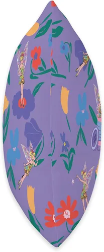 Vista 2 de Disney Princess Tinker Bell Flowers and Fairy Magic - Almohada de 16 x 16 pulgadas, multicolor