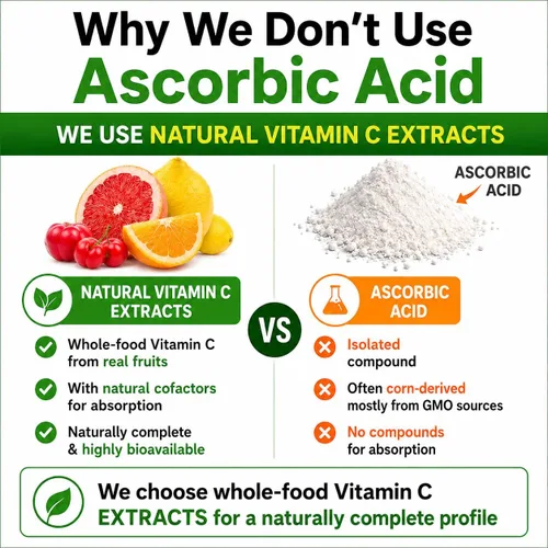 Vista 8 de Vitamina C natural de Acerola Cherry & Camu Camu en polvo, alta absorción con bioflavonoides cítricos, refuerzo del sistema inmunológico y colágeno