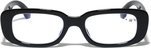 Vista 2 de V.W.E. Gafas rectangulares gruesas para mujer, lentes transparentes, marco de gafas de moda, protección UV anti-azul