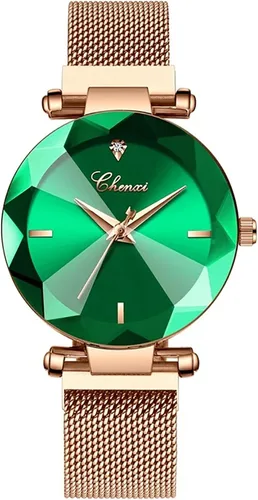 Vista 13 de MASTOP Relojes de Lujo para Mujeres Relojes Analógicos de Cuarzo Reloj Pulsera Reloj Banda de Malla Impermeable Relojes de Pulsera para Damas A