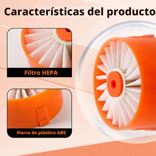 Vista 4 de Paquete de 4 filtros HEPA N858184 actualizados de repuesto compatibles con aspiradora inalámbrica Craftsman V20 CMCVS001D1, para Black & Decker