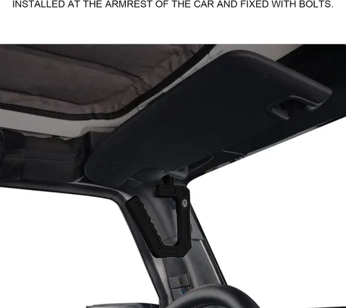 Vista 2 de Fydun Car Road Front Grab Handle Reemplazo delantero de aleación de aluminio para JK 2007‑2018 (negro)