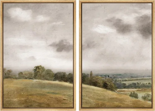 Vista 47 de MUDECOR Lienzo enmarcado para pared, bosque brumoso, reflejos, paisaje tranquilo, ilustraciones modernas, arte decorativo, bohemio, tranquilo/zen