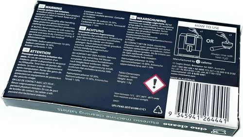 Vista 3 de Cafetto Cino Cleano - Tabletas de limpieza para máquina de café expreso Breville, tabletas descalcificadoras para baristas