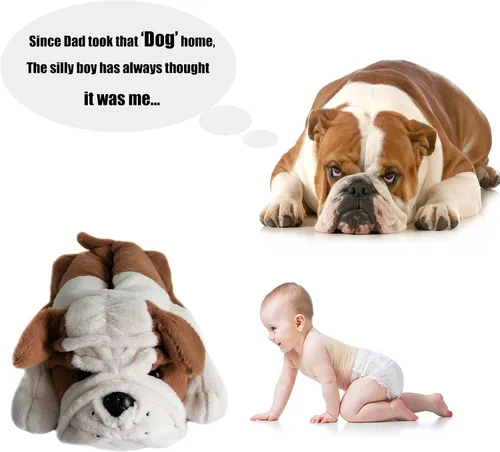 Vista 2 de Onmygogo Pantuflas peludas de invierno para perros de interior para adultos, mujeres, hombres y niños, bulldogs