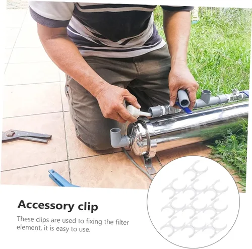 Vista 8 de 10 Uds. Clip Soporte de herramienta Abrazaderas de filtro de agua ósmosis inversa Clips de filtro de agua Clips de filtro de agua Purificador