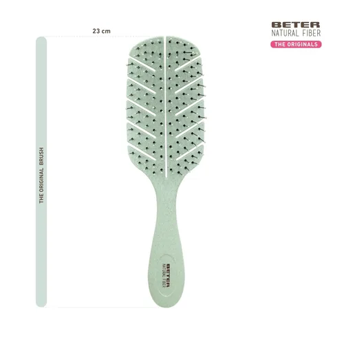 Vista 2 de Beter Cepillo ecológico desenredante - Cepillo de fibra natural, verde