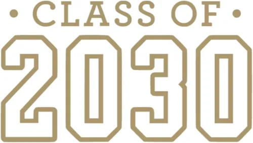 Vista 22 de Senior 2030 Iron On Transfer Shirt Decal, Black Handmade in the USA by Bleacher Spirit