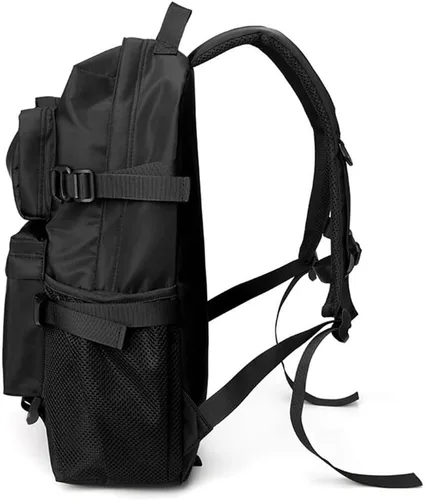 Vista 5 de Mochila de trabajo para hombre, mochila repelente al agua con múltiples bolsillos para ocio, mochila para estudiantes de escuela secundaria