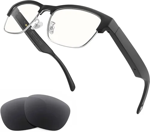 Vista 9 de Lentes inteligentes para hombres y mujeres, gafas Bluetooth con audio de oreja abierta