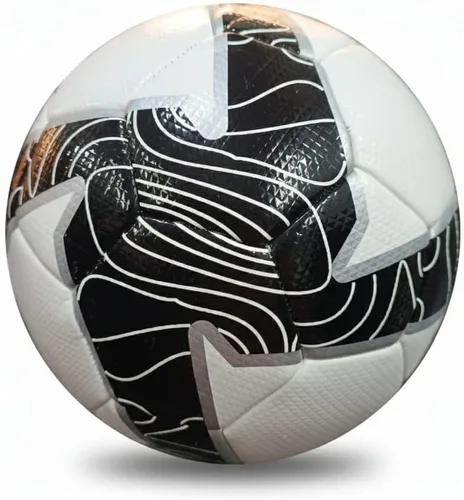 Vista 4 de Stonik - Balón de fútbol tamaño 5 – Fútbol de entrenamiento y partido de poliuretano duradero, pelota texturizada resistente al agua para todo tipo