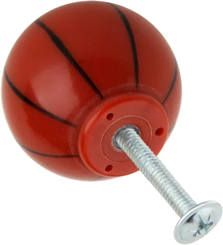 Vista 3 de Silverline Paquete de 10 tiradores de armario de baloncesto para cocina, hogar, cajón, armario, puerta, tiradores de muebles, paquete de 10