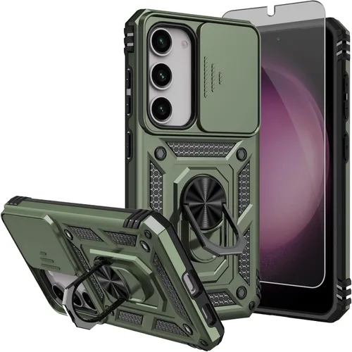 Vista 7 de Funda para Galaxy S23 de 6.1 pulgadas, con protectores de pantalla y funda para cámara, [grado militar] de 16 pies. Funda a prueba de caídas