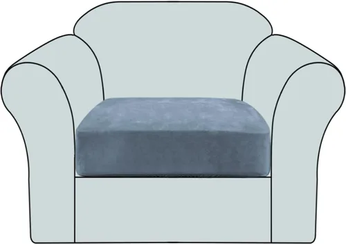 Vista 23 de Funda de cojín elástica de terciopelo, funda de felpa para asiento de sofá, protector de muebles antideslizante para silla/sofá biplaza/sofá