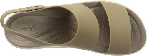 Vista 5 de Crocs Sandalia Brooklyn de cuña baja para mujer