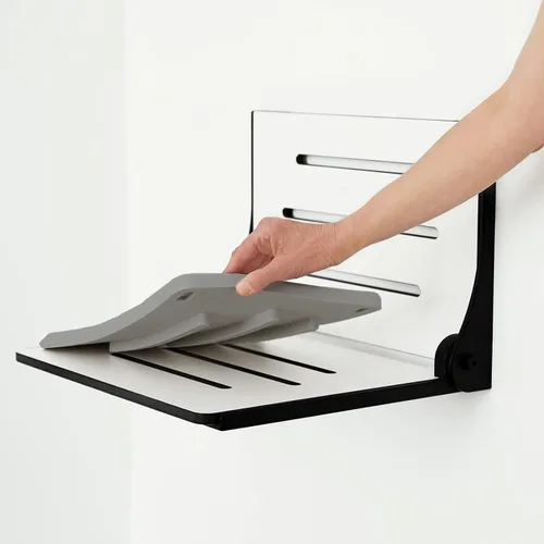 Vista 5 de Cojín de espuma para asiento de ducha, impermeable y antideslizante, fácil de limpiar, color plateado