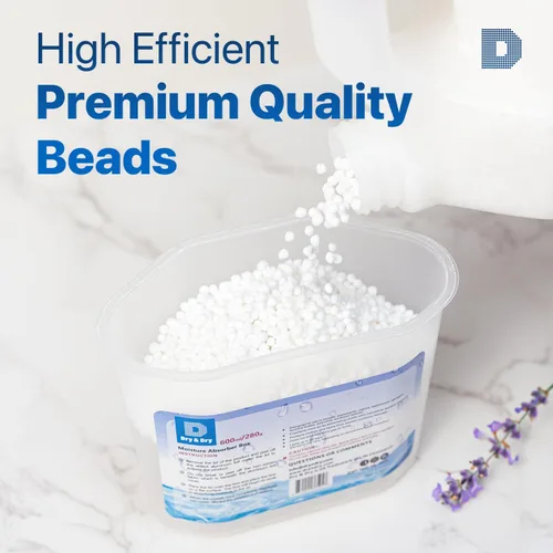 Vista 3 de Dry & Dry Recarga de Perlas Absorbentes de Humedad (1.7 KG) - Sin Fragancia, Recarga de Absorbente de Humedad
