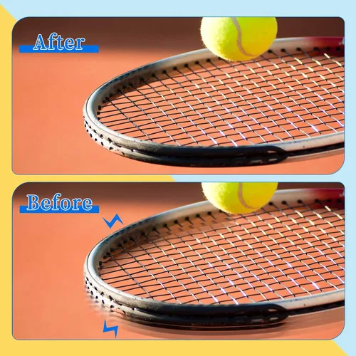 Vista 6 de Chalyna 25 piezas de raqueta de tenis amortiguadores de vibraciones de dibujos animados de silicona para raqueta de tenis, raquetball
