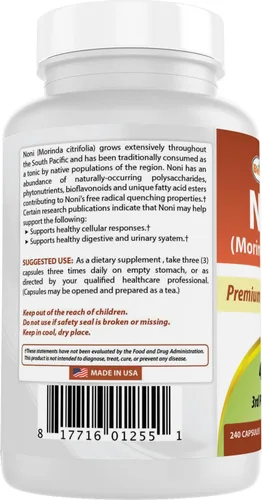 Vista 7 de Best Naturals Noni 400 mg 240 Cápsulas